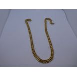 9ct yellow gold short neck chain marked 375, 10.4g approx, 40cm. Gold content value estimate given a