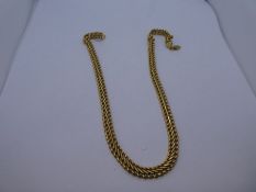 9ct yellow gold short neck chain marked 375, 10.4g approx, 40cm. Gold content value estimate given a