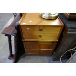 Two Parker Knoll teak units having drawers and cupboards, a pair of bar stools and a modern standing