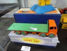 Dinky 902 Foden Flat truck in original box and Dinky 752 goods yard crane, boxed