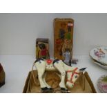 A Lesney die-cast Muffin the Mule, 1950's and two Schuco clockwork toys with keys