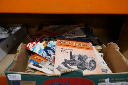 A selection of vintage ephemera including Motorcycle magazines, tea cards, etc