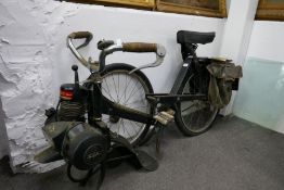 A vintage VéloSolex 3800 motor bicycle reg no XLM 925G with some original paperwork