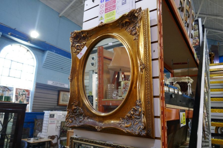 A modern ornate gilt mirror and one other - Image 3 of 4