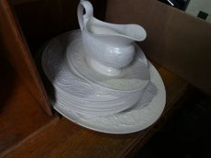 A small quantity of Wedgwood Patrician dinnerware, having raised decoration, and a box of sundry inc