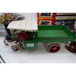 A Mamod steam wagon and a Mamod tractor engine