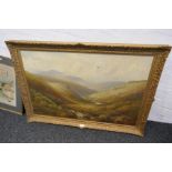 J.Barrett; a late 19th century oil of rocky stream in mountainous landscape, probably Scotland or Wa