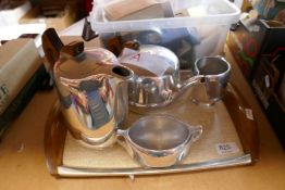 Vintage Picquot tea set on tray