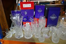 A quantity of glassware by Edinburgh Crystal, Royal Brierley, etc