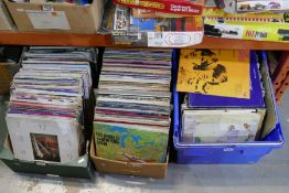 Three boxes of LPs to include Elton John, Abba, etc