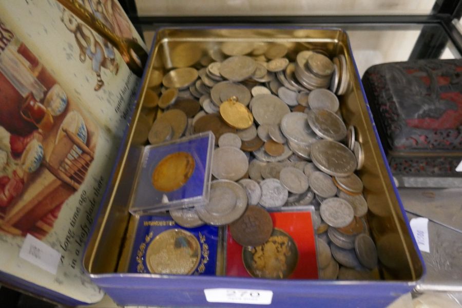 An old tin containing GB Coins - Image 2 of 3