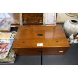 An antique mahogany desk slope, 39cm