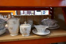 Quantity of French Digoin dinner ware and a small quantity of Limoges teaware
