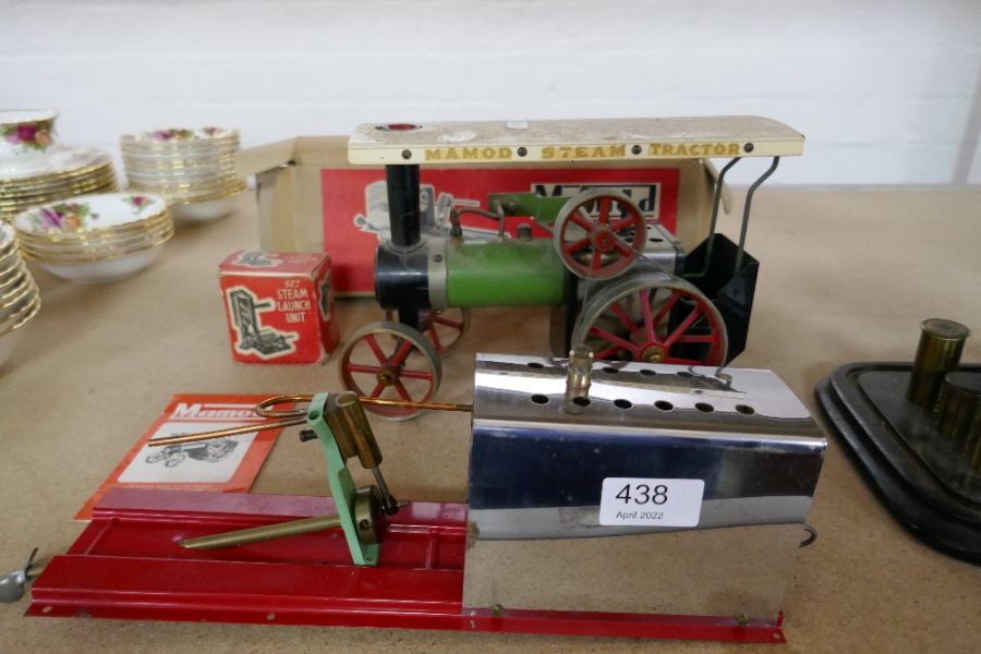 A Mamod steam tractor and a Mamod marine steam engine (boxed) - Image 2 of 2