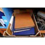 Two boxes of stamp albums including GB and World examples