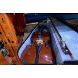 Two vintage cased violins