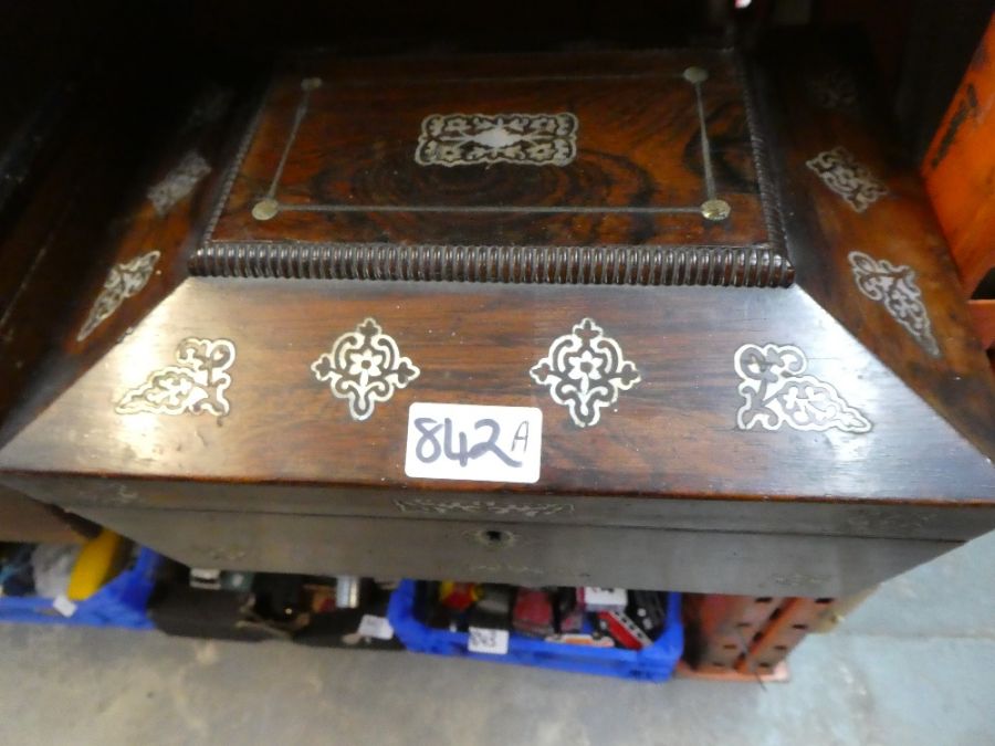 A Victorian Holy Bible, a Victorian Rosewood Mother of Pearl box and two others - Image 4 of 4