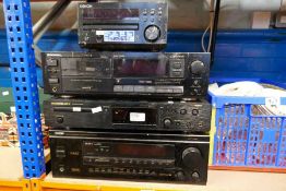 A Marantz CD player and three other items of audio equipment