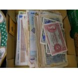 A quantity of old bank notes, mainly Worldwide