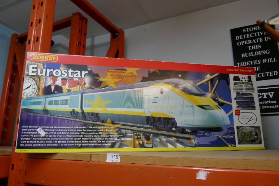 A Hornby '00' gauge Eurostar train set