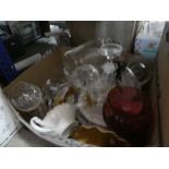 Five boxes of china, glass and sundry