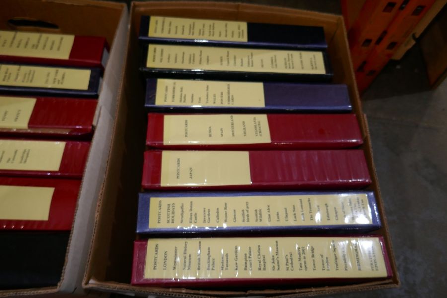 Two boxes of postcards in albums, all catalogued to spines - Image 4 of 4