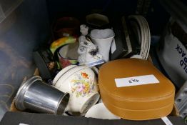 A box of china and sundry