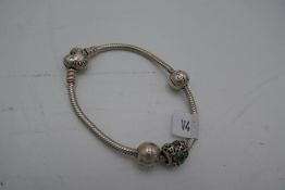 Sterling silver Pandora bracelet marked 924
