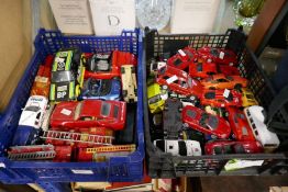 Two trays of die cast vehicles and similar