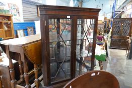 An antique Pembroke table, a Georgian style standing corner cupboard and two other items