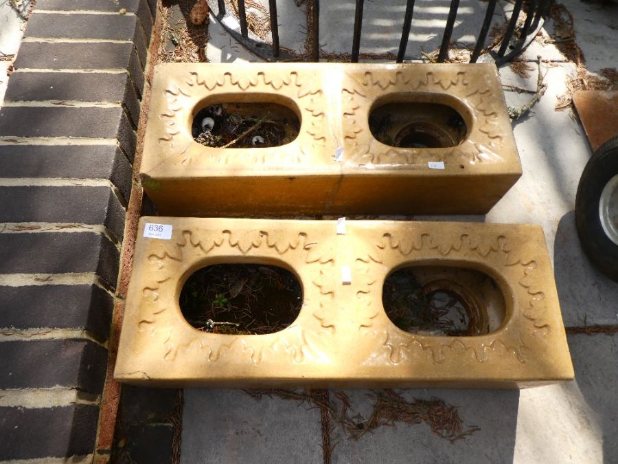 A cast iron hayrack, a pair of carriage lamps and sundry