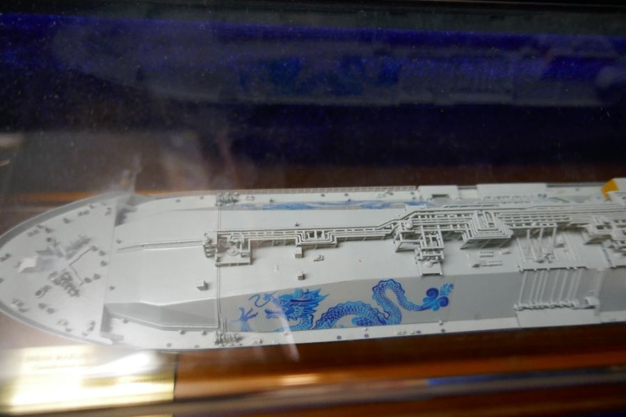 A quantity of model planes in display case and a model boat - Image 5 of 5