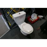 Maurice Herbeau; a Victorian style toilet, wash basin and other bathroom items, and a separate blue