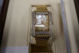 An Ingersoll diamond wristwatch, having Mother of Pearl dial