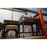 Quantity of sundry furniture to include footstools and piano stools