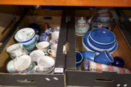 Four boxes of good quality China and glassware to include Shelley etc