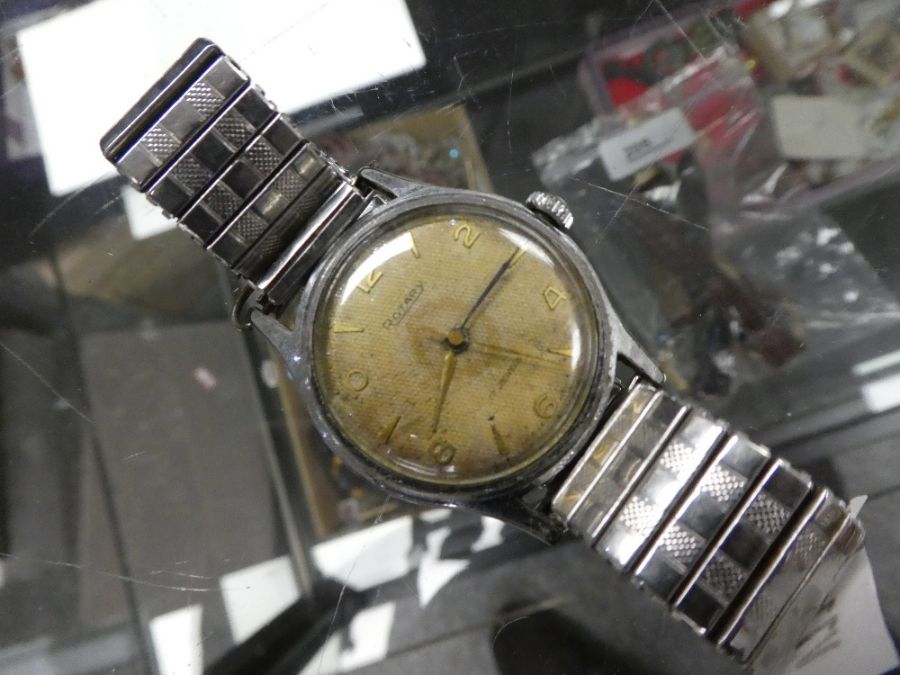 Vintage gents 'Rotary' stainless steel wristwatch - Image 3 of 4