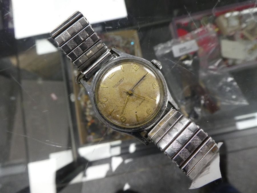 Vintage gents 'Rotary' stainless steel wristwatch - Image 4 of 4