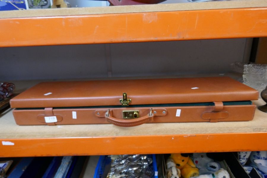 A modern leather gun case by William and Son, London