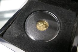 A 22ct gold half sovereign, 4 grams for Diana, Princess of Wales and one other 9ct gold quarter sove