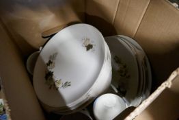 Three boxes of china and glass