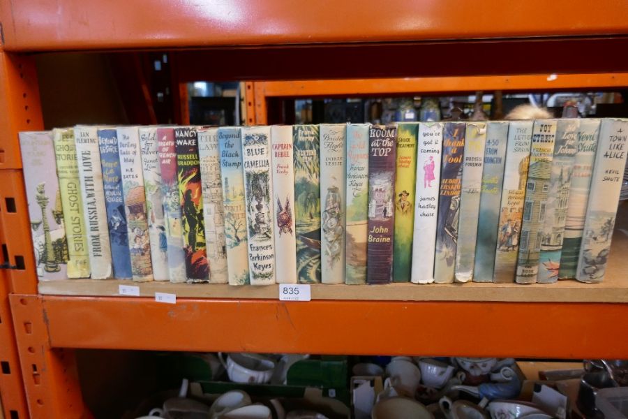 Collection of vintage hard back novels including by James Hadley Chase, Agatha Christie, Nevil Shute