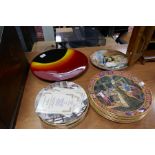 A Poole 'Eclipse' charger and a quantity of Royal Doulton collectors plates
