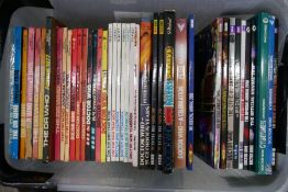 Doctor Who; a large collection of magazines, ephemera, annuals etc, including a selection of signed