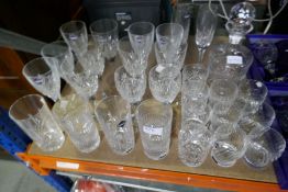 A quantity of Edinburgh crystal drinking glasses, some boxed