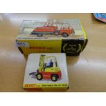 Dinky 970 Jones Fleetmaster CantiLever Crane and Dinky 404 Fork lift in good condition, boxed