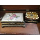 A Victorian Holy Bible, a Victorian Rosewood Mother of Pearl box and two others