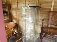 A modern glass display cabinet