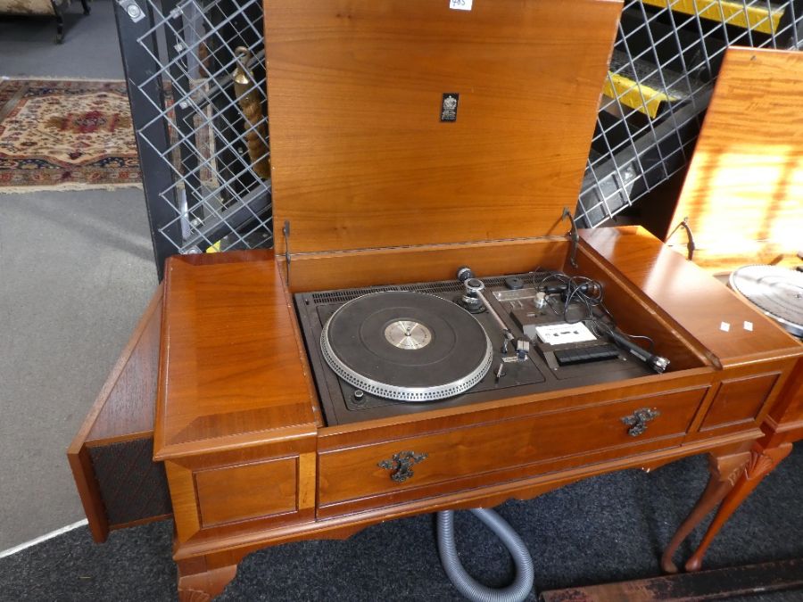 Dynatron wood cased music centre, with Garrard record deck, one similar Dynatron with built in speak - Image 3 of 5