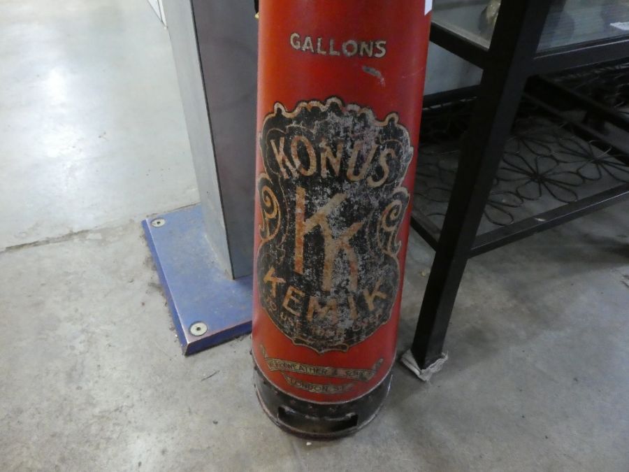 An early 20th century fire extinguisher by Merryweather & Sons, converted to a lamp - Image 2 of 3